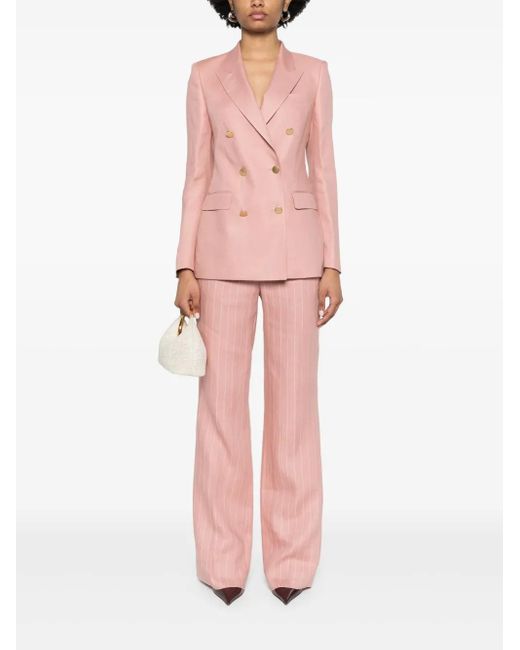 Tagliatore Pink Double-Breasted Blazer