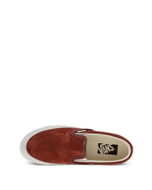 Vans Brown Lx Classic 98 Slip-On Sneakers