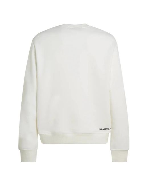 Karl Lagerfeld White Après Ski Club Sweatshirt for men