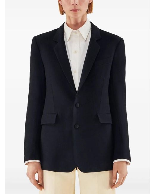 Adam Lippes Black Two-Button Blazer