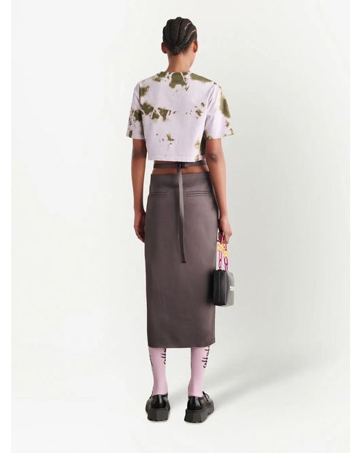 Off-White c/o Virgil Abloh Pink Tie-Dye Cropped Top