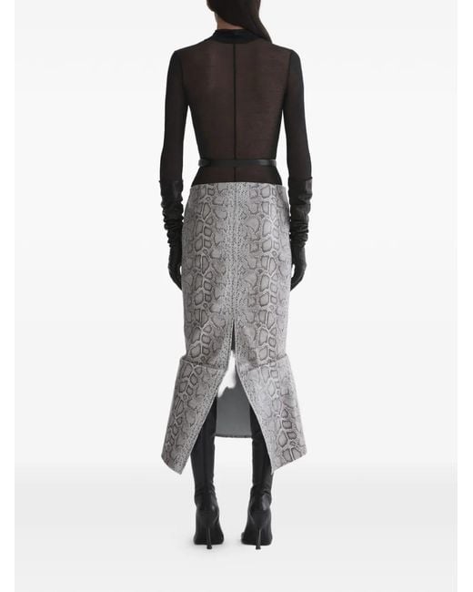Mugler Black Roll Neck Long Sleeve Top