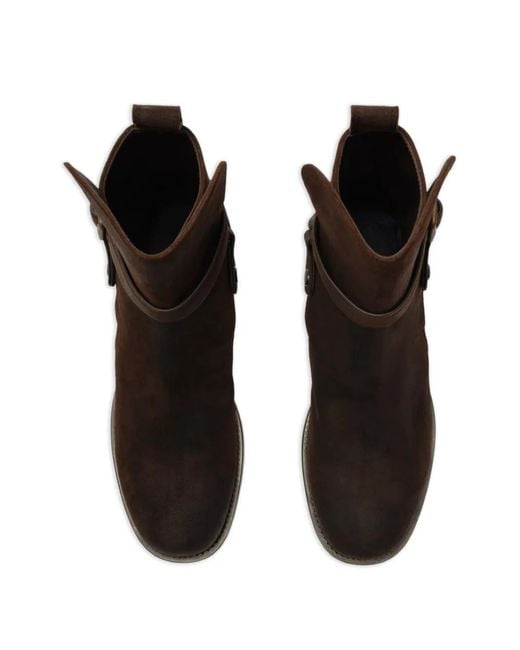 Burberry Black Waxed Suede Ledger Boots​ for men