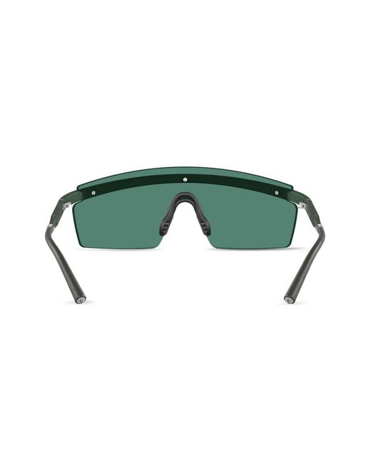 Oliver Peoples Green R-4 Mask-Frame Sunglasses