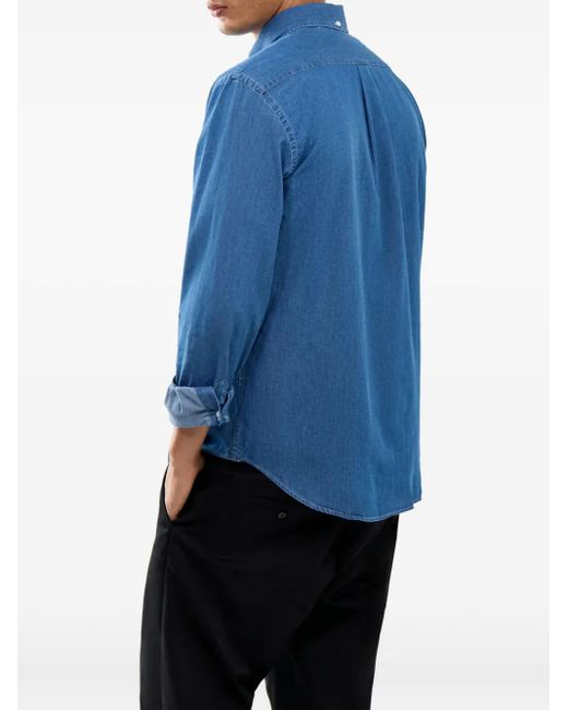 Chemise Boutonnée À Poche Poitrine Hartford pour homme en coloris Blue