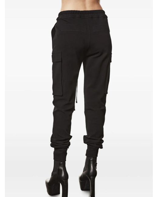 Thom Krom Black Cargo-Pocket Drawstring Trousers