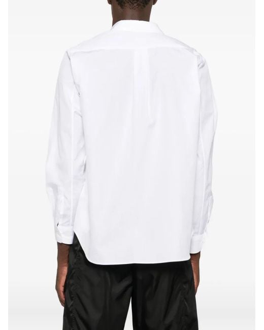 COMME DES GARÇON BLACK White Ruffled-Detail Shirt