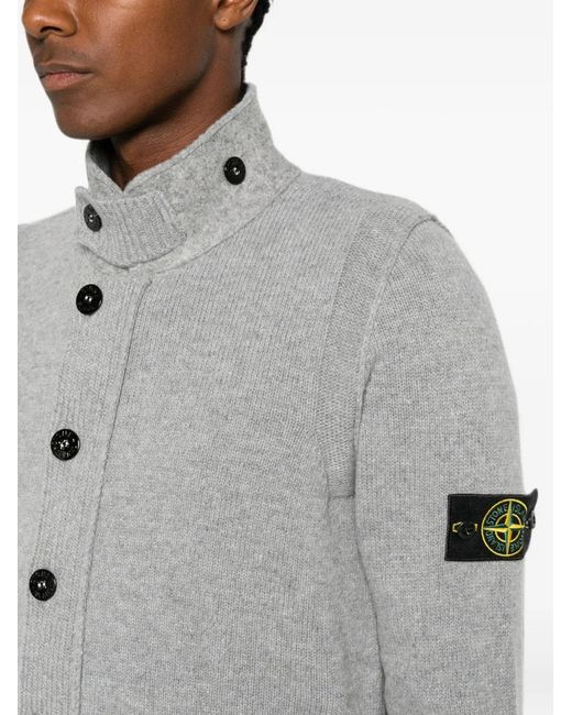 Maglione Con Applicazione Logo di Stone Island in Gray da Uomo