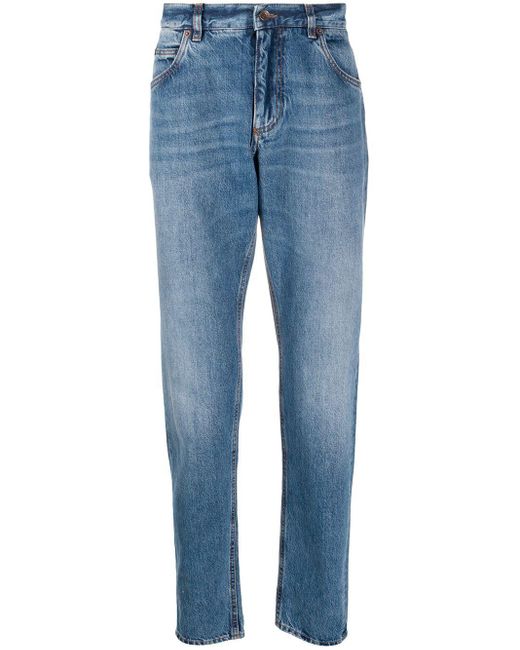 Dolce & Gabbana Blue Straight Leg Jeans for men