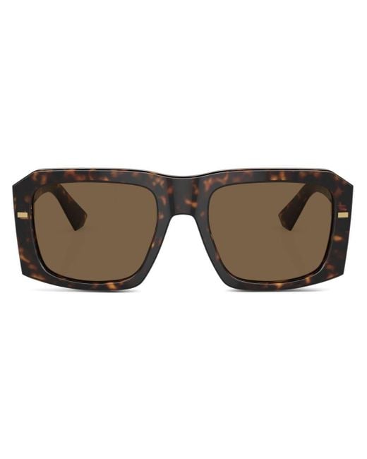 Dolce & Gabbana Brown Tortoiseshell-effect Tinted Sunglasses for men