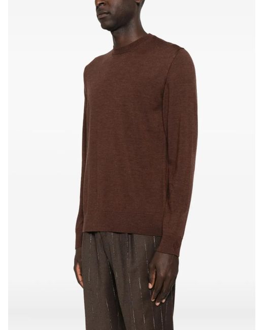 Ballantyne Brown Wool Jumper for men
