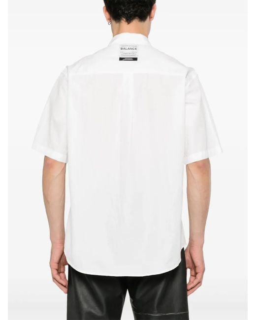 Undercover White Logo-Patch Cotton Shirt for men