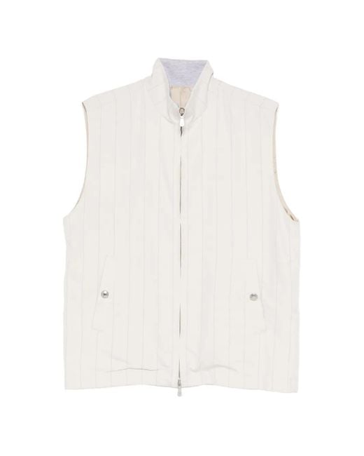 Chaleco A Rayas Diplomáticas Eleventy de hombre de color White
