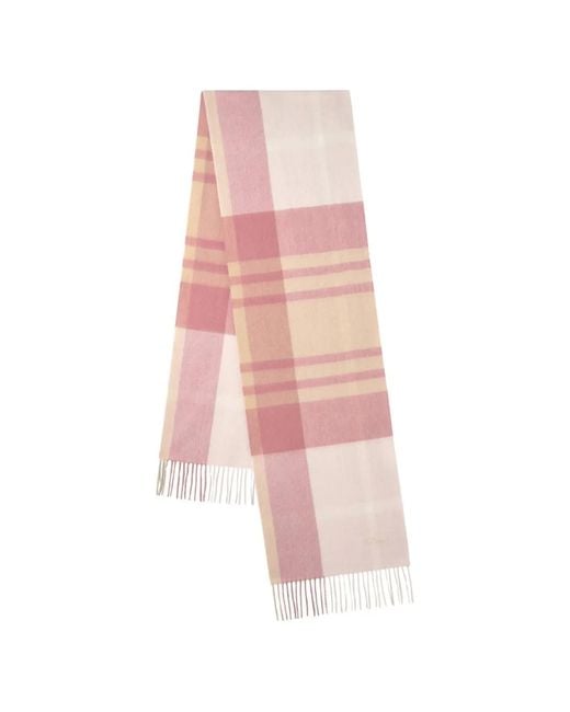 Mulberry Pink Small Checked Scarf