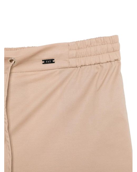 Fay White Drawstring Trousers