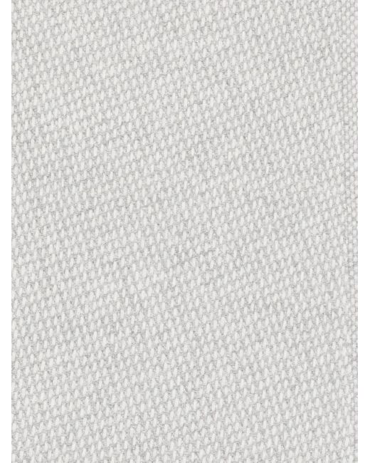 Eleventy White Textured-Weave Scarf