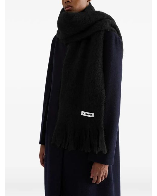 Sciarpa Slim di Jil Sander in Black da Uomo