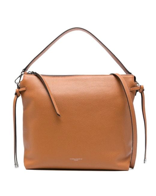 Gianni Chiarini Brown Brina Drawstring Top-Handle Shoulder Bag