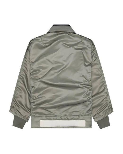 Sacai Gray Pocketed Bomber Jacket for men