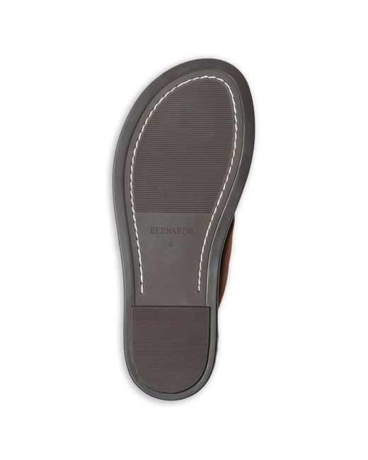 Bernardo Brown Knotted Leather Sandals