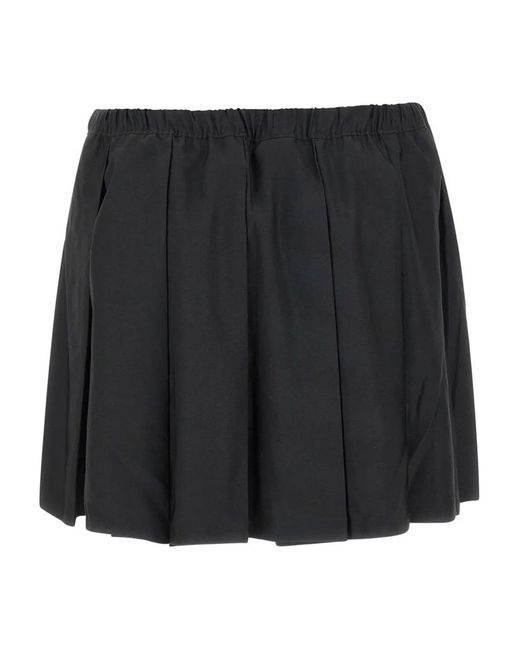 Adidas Black Elasticated Pleated Mini Skirt