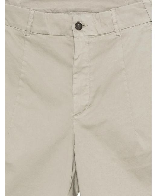 Eleventy White Buttoned Bermuda Shorts for men