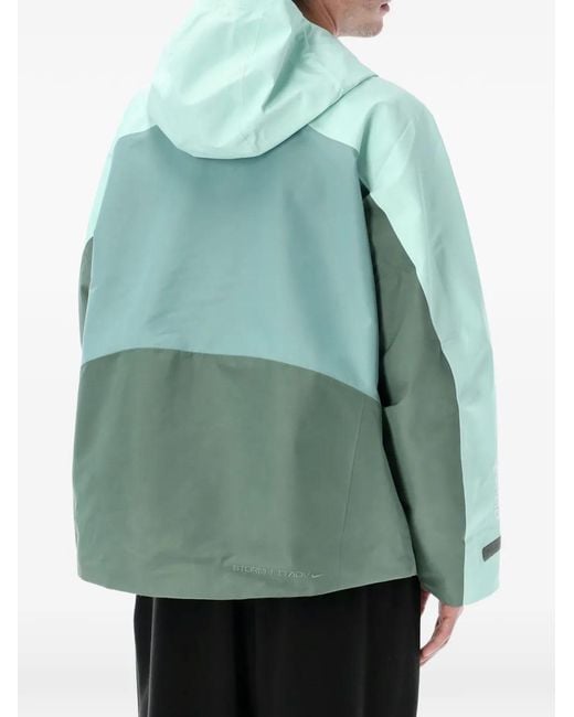 Nike Green Hooded Colour-Block Jacket