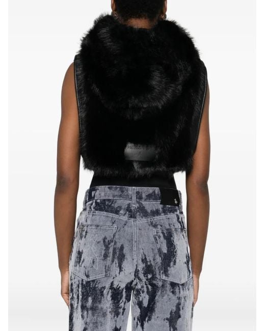 Patrizia Pepe Cropped Waistcoat Black