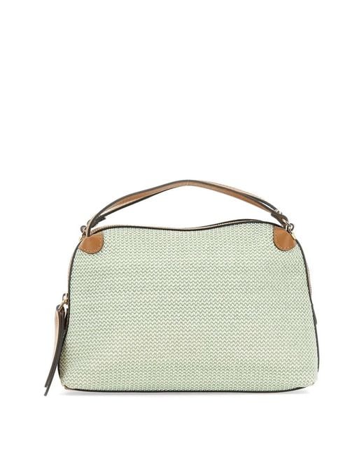 Gianni Chiarini Green Alifa Raffia Tote Bag