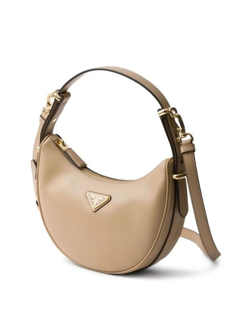 Prada Metallic Small Arqué Shoulder Bag