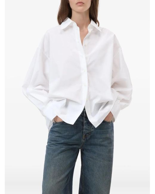 Closed White Long-Sleeve Collared Shirt
