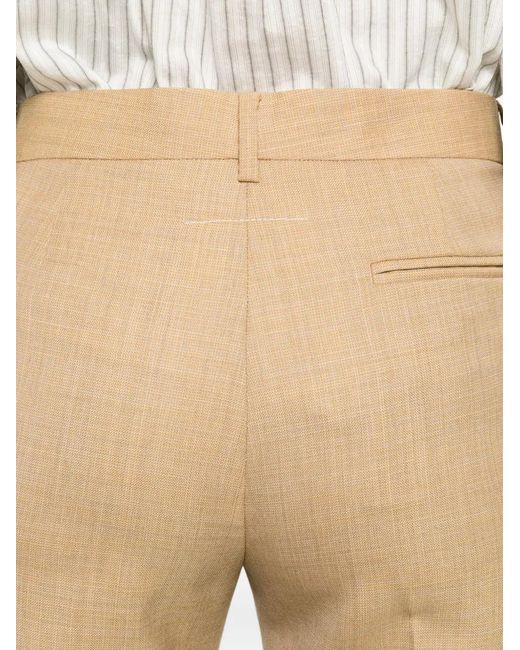 MM6 by Maison Margiela Natural Slit-Cuff Tailored Trousers