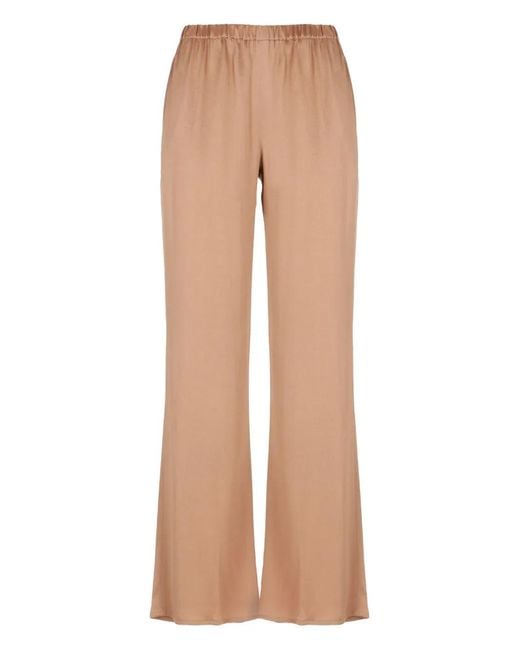 Antonelli Natural Elasticated-Waist Silk-Blended Trousers