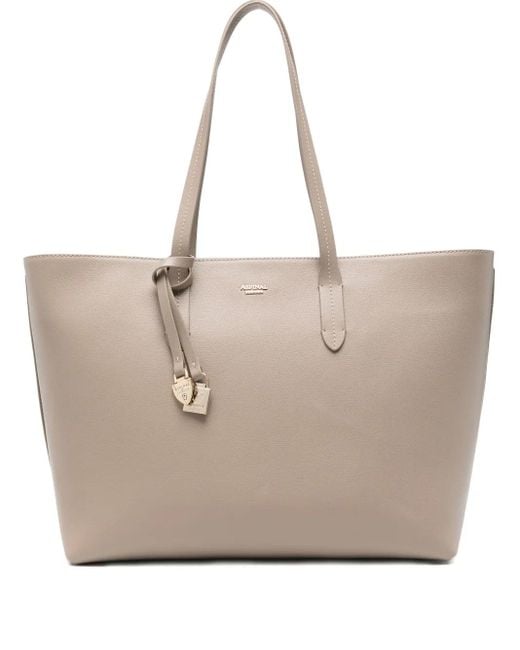 Aspinal East West Tote Bag Natural