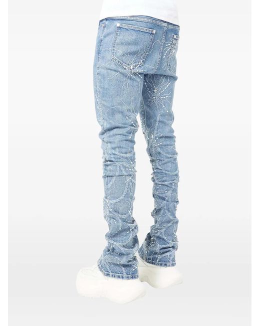 GUAPI Verfraaide Broek in het Blue voor heren