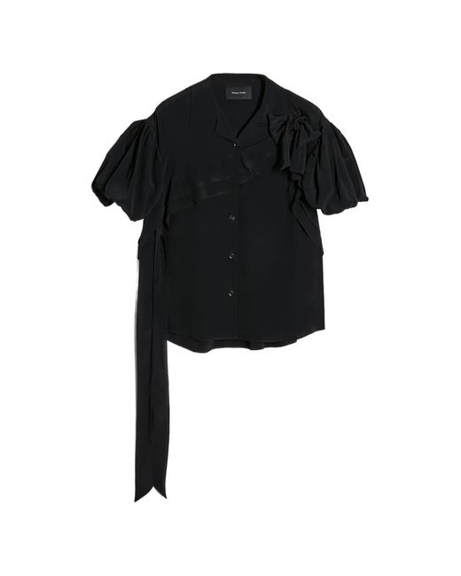 Simone Rocha Black Puff-Sleeves Shirt