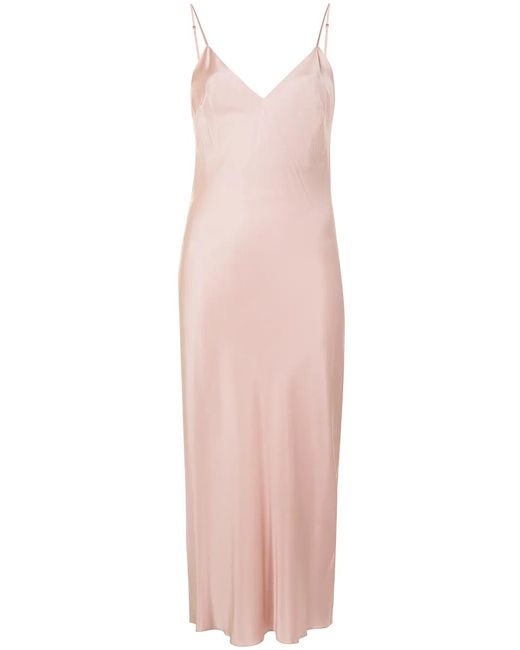 Gilda & Pearl Pink Sophia Midi Slip Dress
