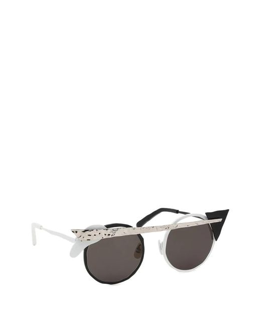 MASAHIROMARUYAMA White Lunettes De Soleil À Monture Géométrique Asymétrique