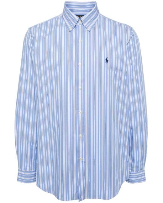 Polo Ralph Lauren Blue Striped Long-Sleeve Shirt for men