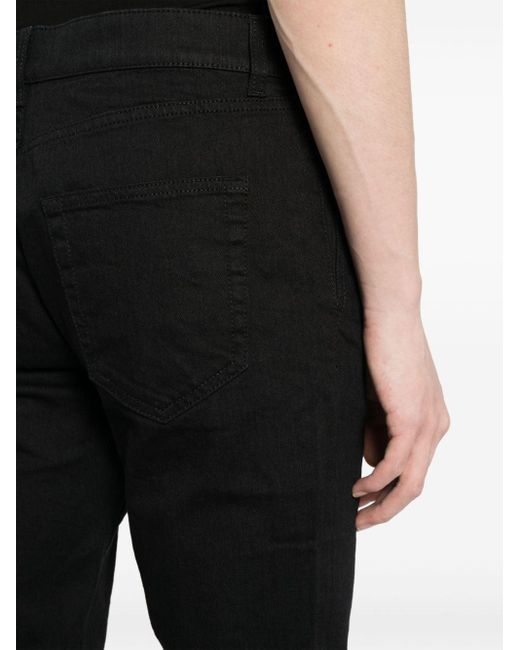 Saint Laurent Black Distressed Slim-leg Jeans for men