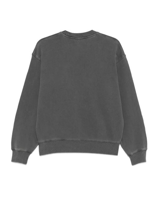 Carhartt Gray Square-Logo Cotton Sweatshirt
