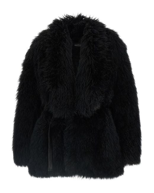 Abrigo con cinturón Giovanni bedin de color Black