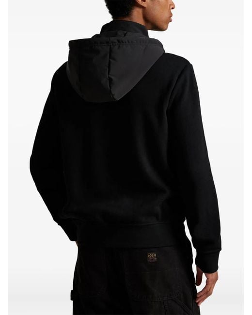 Polo Ralph Lauren Black Quilted Hooded Jacket for men