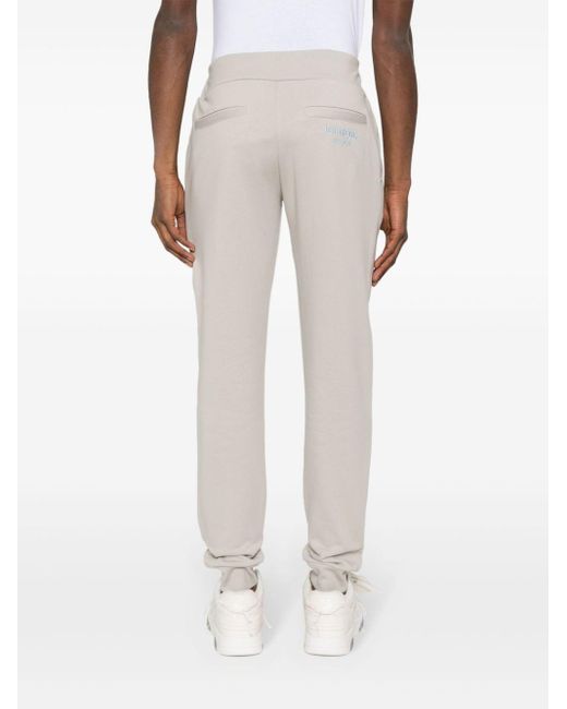 Pantalon de jogging en coton à logo brodé Iceberg pour homme en coloris Gray