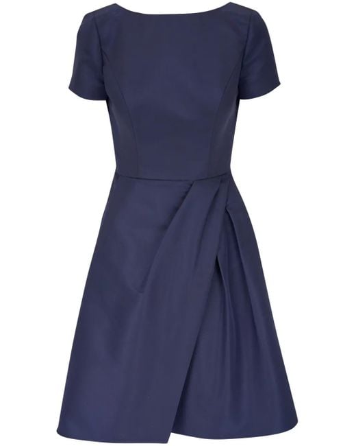 Carolina Herrera Blue Silk Mini Dress