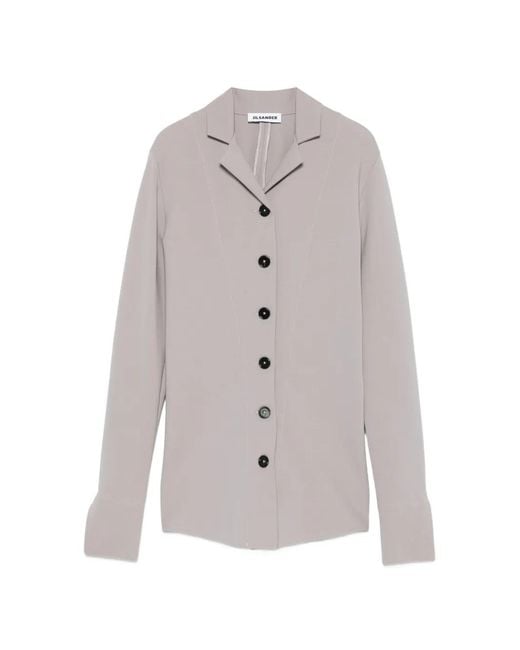 Jil Sander Gray Button-Up Shirt