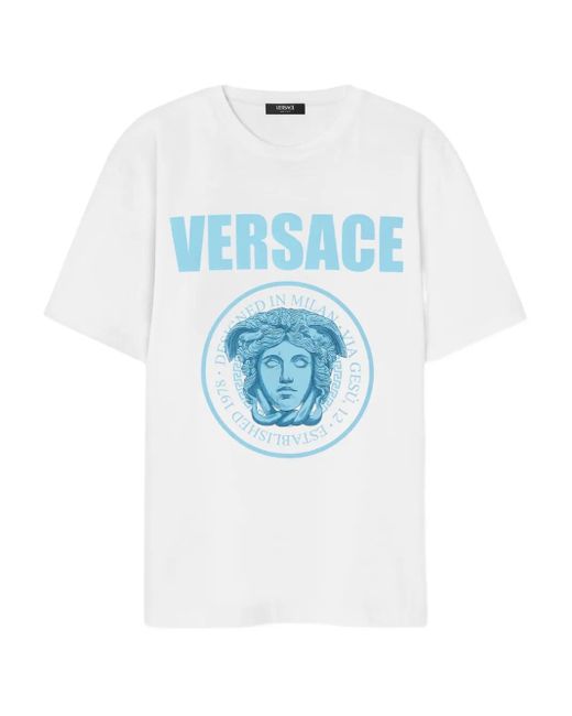Versace Blue Medusa Rock T Shirt for men