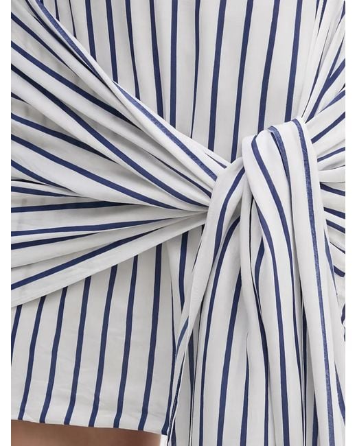 Bardot White Striped Mini Skirt