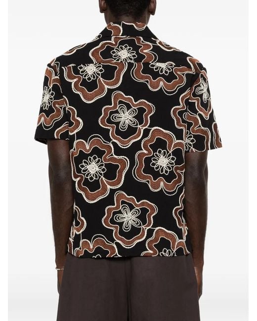 Antony Morato Black Dover Floral Shirt for men