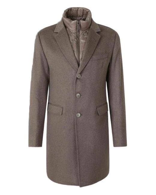 メンズ Herno レイヤード コート Brown